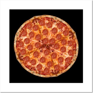 NY Style Pepperoni and Cheese Pizza Pie Posters and Art